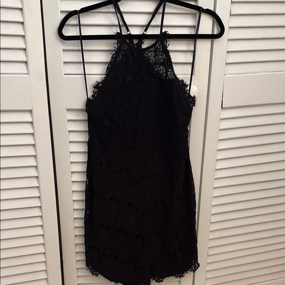 Free People Black Halter Sheath Mini Dress